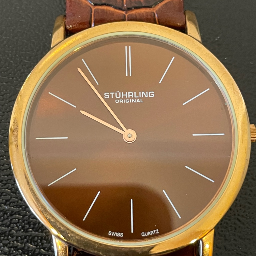 Original Mens Gold And Brown Watch